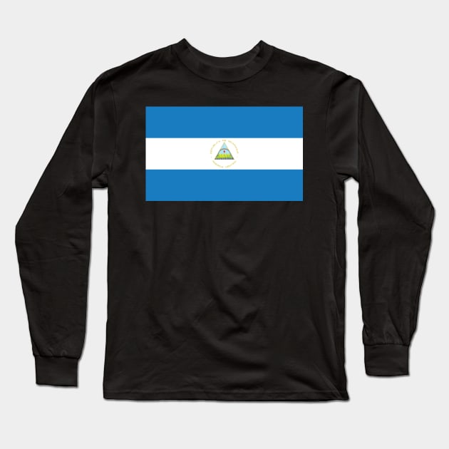 Nicaragua Long Sleeve T-Shirt by Wickedcartoons